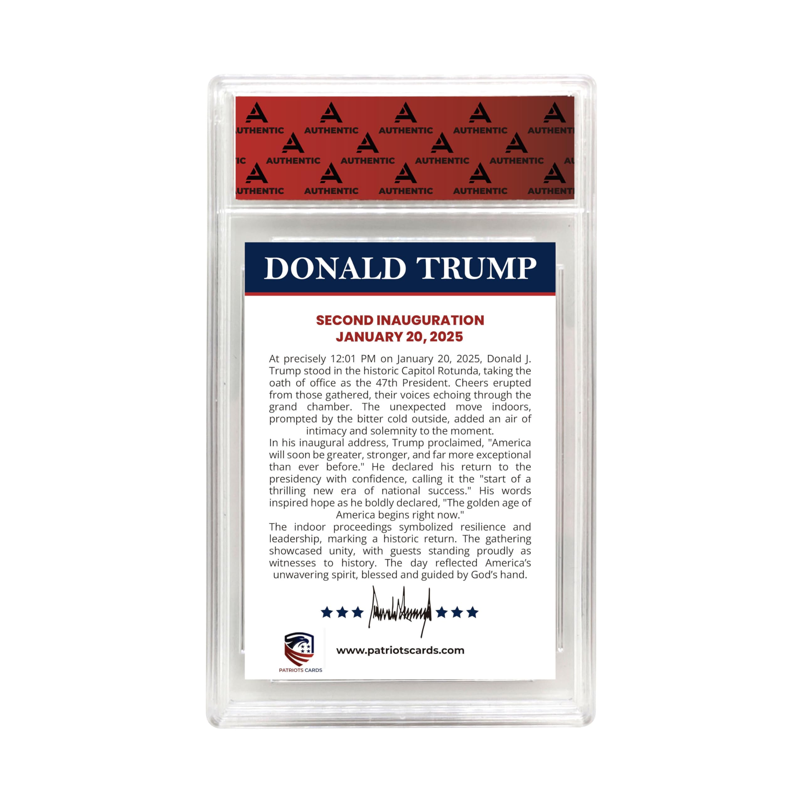 Amazon.com: Trump Trading Card - 2025 Inauguration - Gem 10 Graded